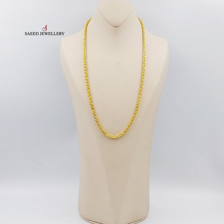 (5mm) Franco Chain 60cm Made Of 21K Yellow Gold by Saeed Jewelry-28948
