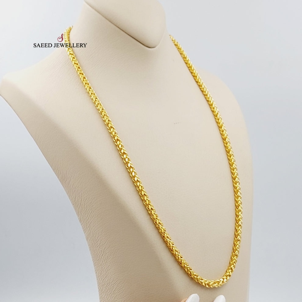 (5mm) Franco Chain 60cm Made Of 21K Yellow Gold by Saeed Jewelry-28948