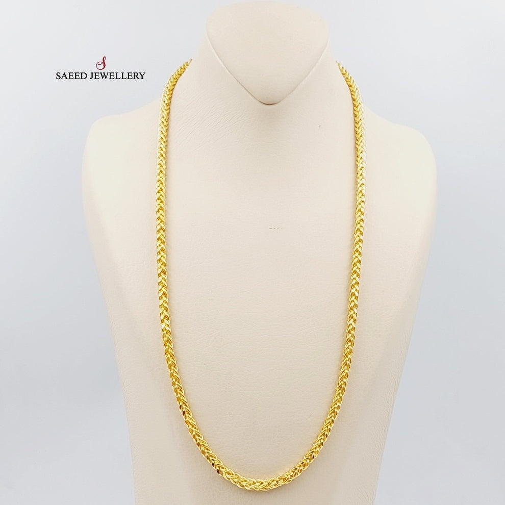 (5mm) Franco Chain 60cm Made Of 21K Yellow Gold by Saeed Jewelry-28948
