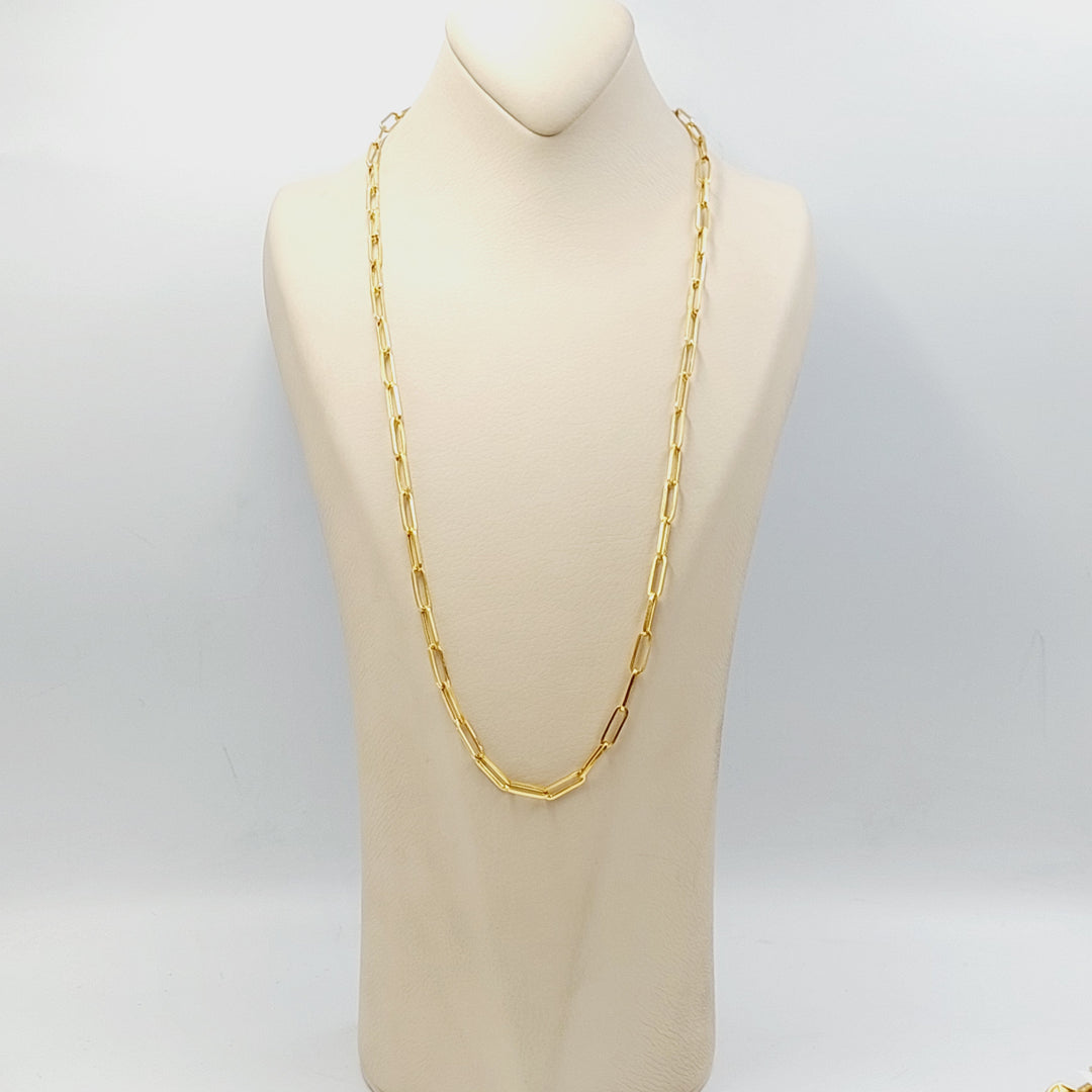 (5mm) Paperclip Chain 65cm | 25.60" Made Of 21K Yellow Gold by Saeed Jewelry-30713