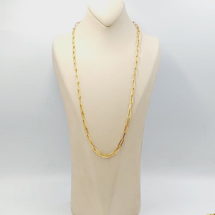 (5mm) Paperclip Chain 65cm | 25.60" Made Of 21K Yellow Gold by Saeed Jewelry-30713