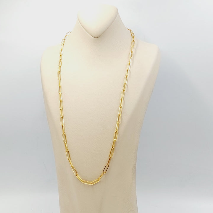 (5mm) Paperclip Chain 65cm | 25.60" Made Of 21K Yellow Gold by Saeed Jewelry-30713