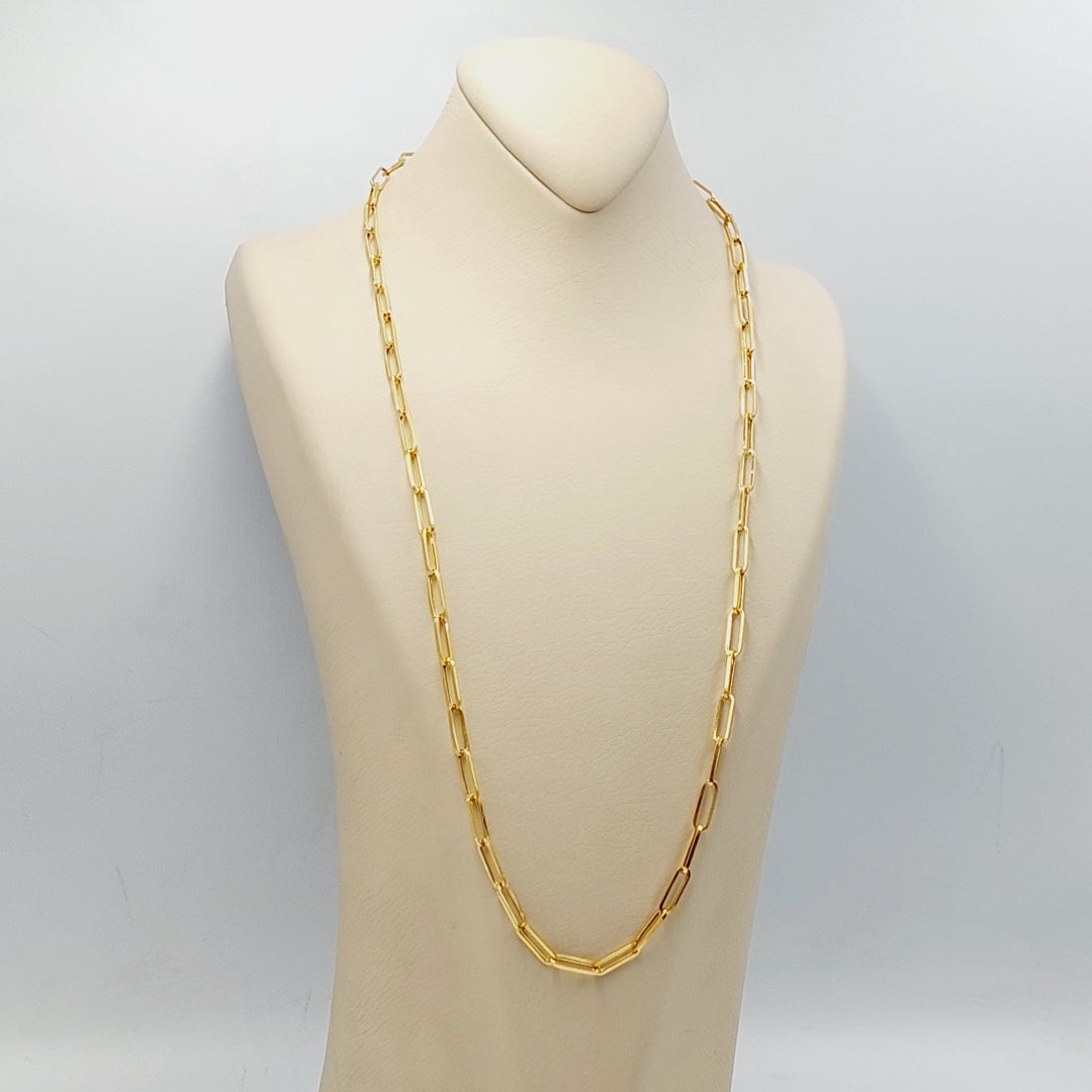 (5mm) Paperclip Chain 65cm | 25.60" Made Of 21K Yellow Gold by Saeed Jewelry-30713