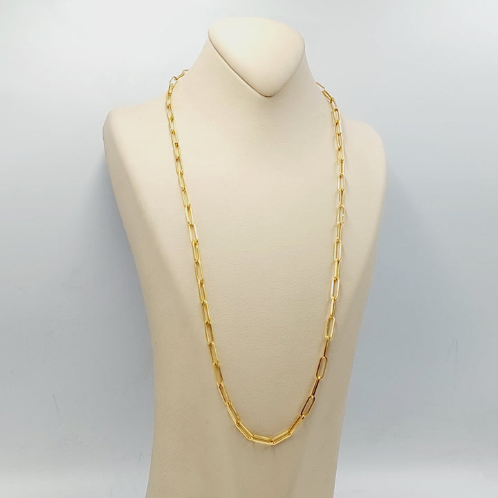 (5mm) Paperclip Chain 65cm | 25.60" Made Of 21K Yellow Gold by Saeed Jewelry-30713