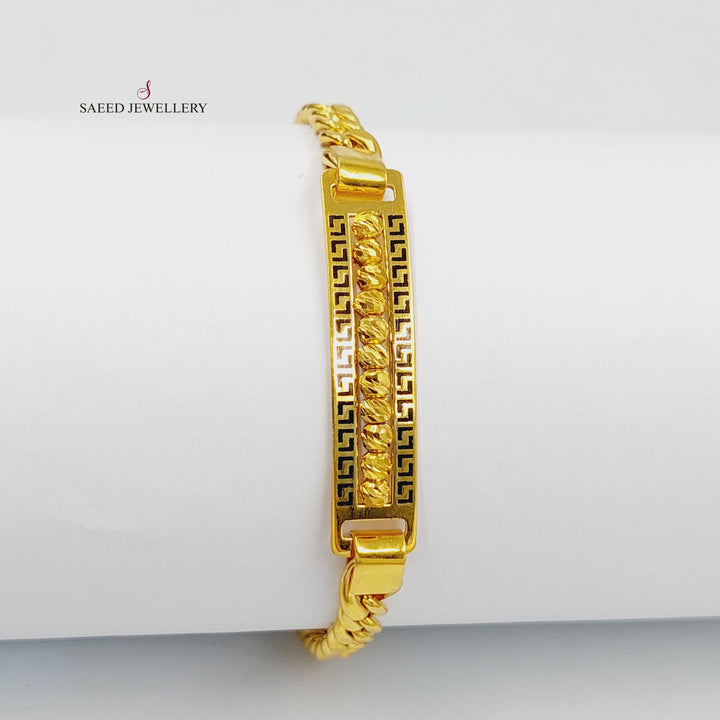 21K اسوارة بلاك مينا-مجوهرات الشيخ سعيد-Saeed Jewelry 