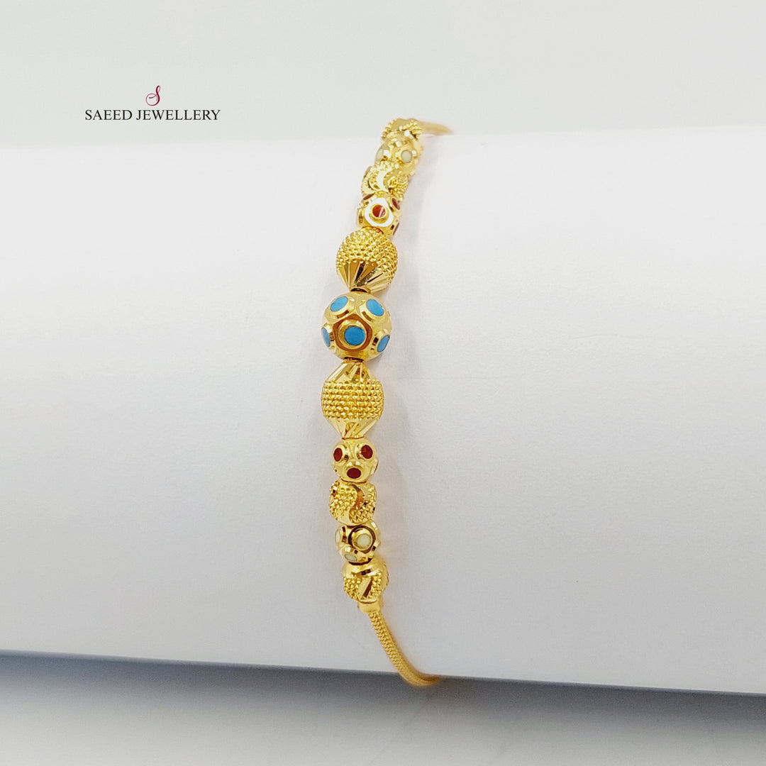 21K اسوارة طابات اكسترا-مجوهرات الشيخ سعيد-Saeed Jewelry 