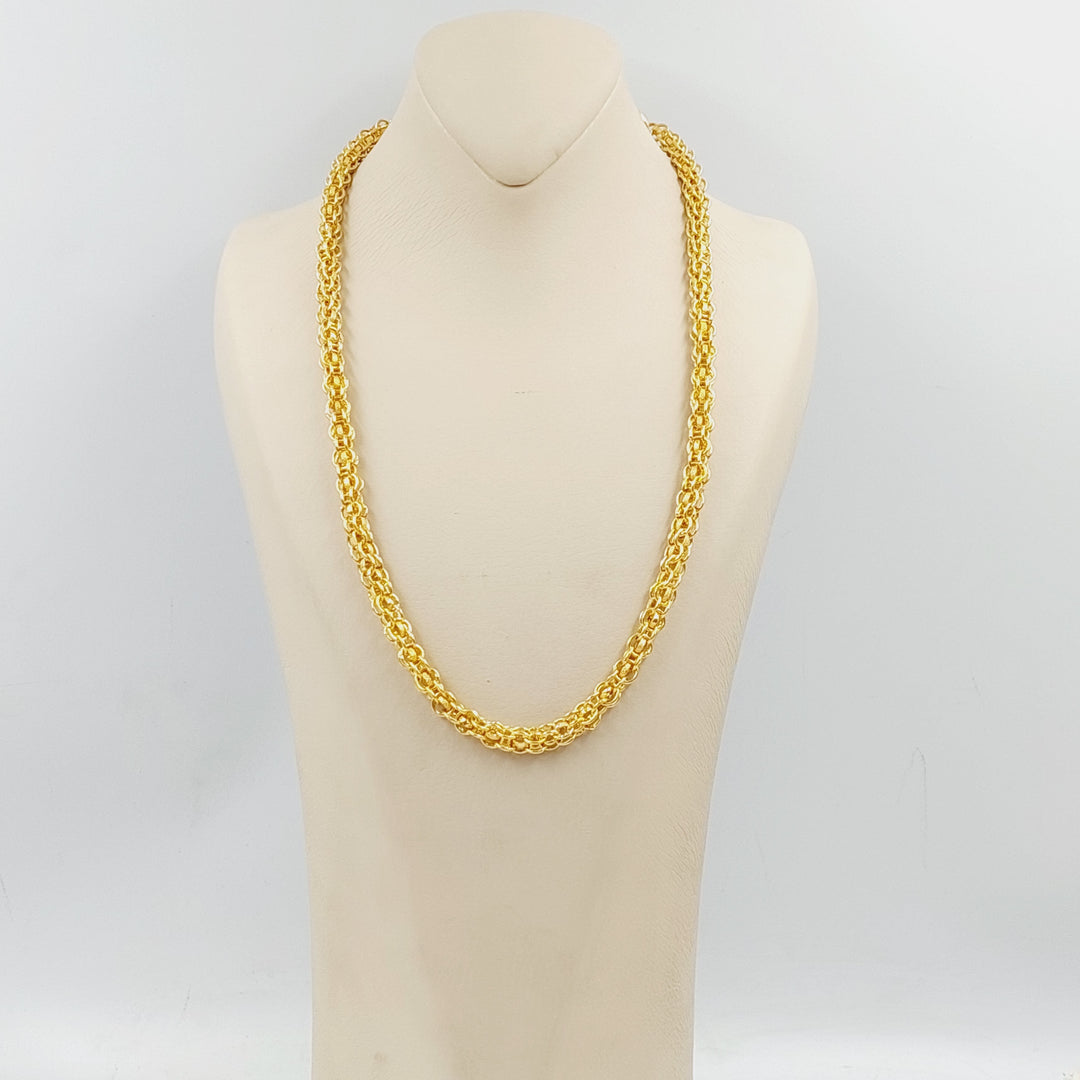 (7mm) Rolo Necklace  Made Of 21K Yellow Gold by Saeed Jewelry-28940