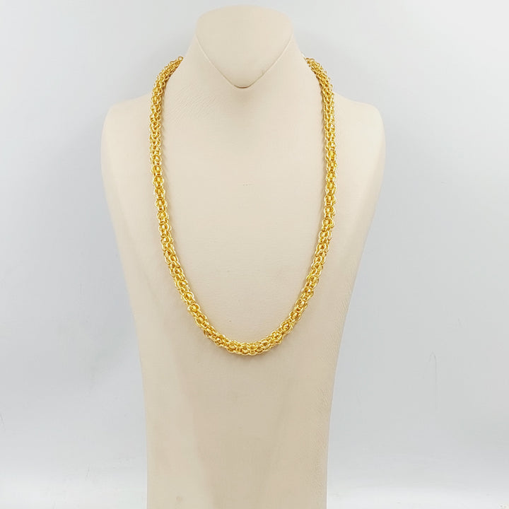 (7mm) Rolo Necklace  Made Of 21K Yellow Gold by Saeed Jewelry-28940