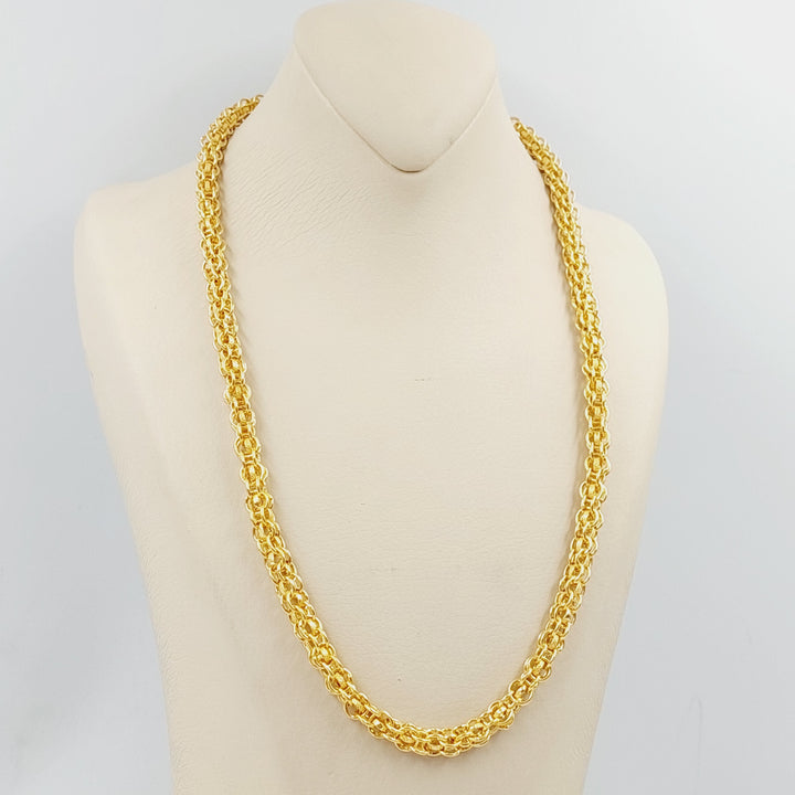 (7mm) Rolo Necklace  Made Of 21K Yellow Gold by Saeed Jewelry-28940