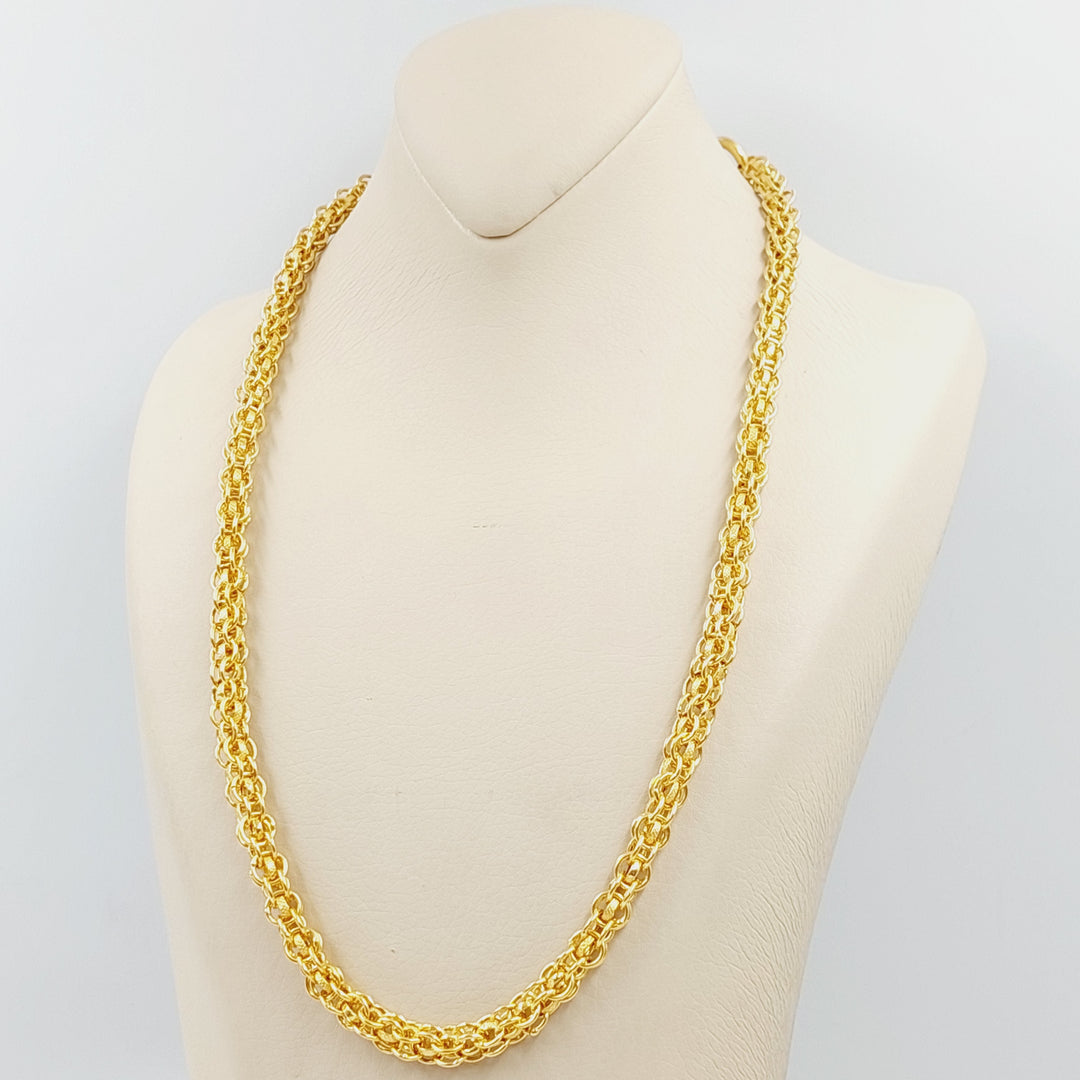 (7mm) Rolo Necklace  Made Of 21K Yellow Gold by Saeed Jewelry-28940