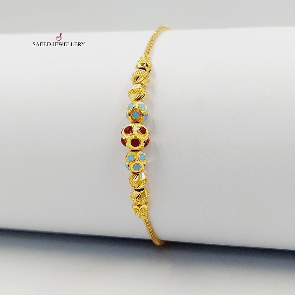 21K اسوارة طابات اكسترا-مجوهرات الشيخ سعيد-Saeed Jewelry 