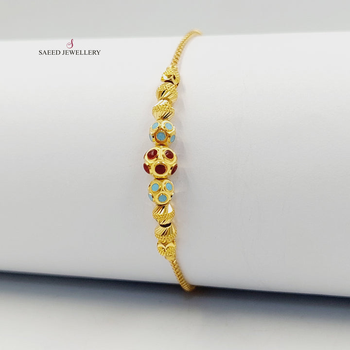 21K اسوارة طابات اكسترا-مجوهرات الشيخ سعيد-Saeed Jewelry 