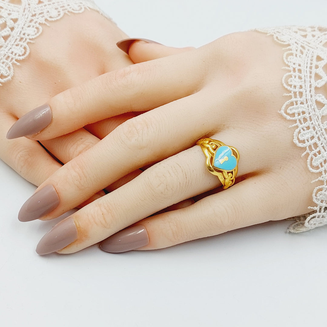 21K خاتم اكسترا مينا-مجوهرات الشيخ سعيد-Saeed Jewelry 