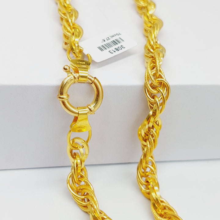 (8.5mm) Cuban Links Necklace  Made of 21K Yellow Gold by Saeed Jewelry-30813