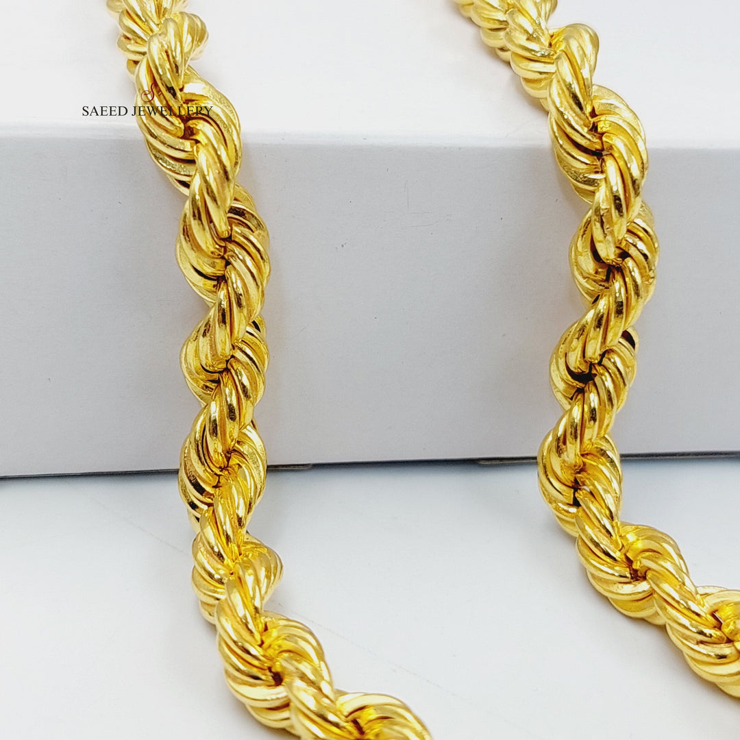 (8mm) Rope Chain 80cm Made Of 21K Yellow Gold by Saeed Jewelry-29920