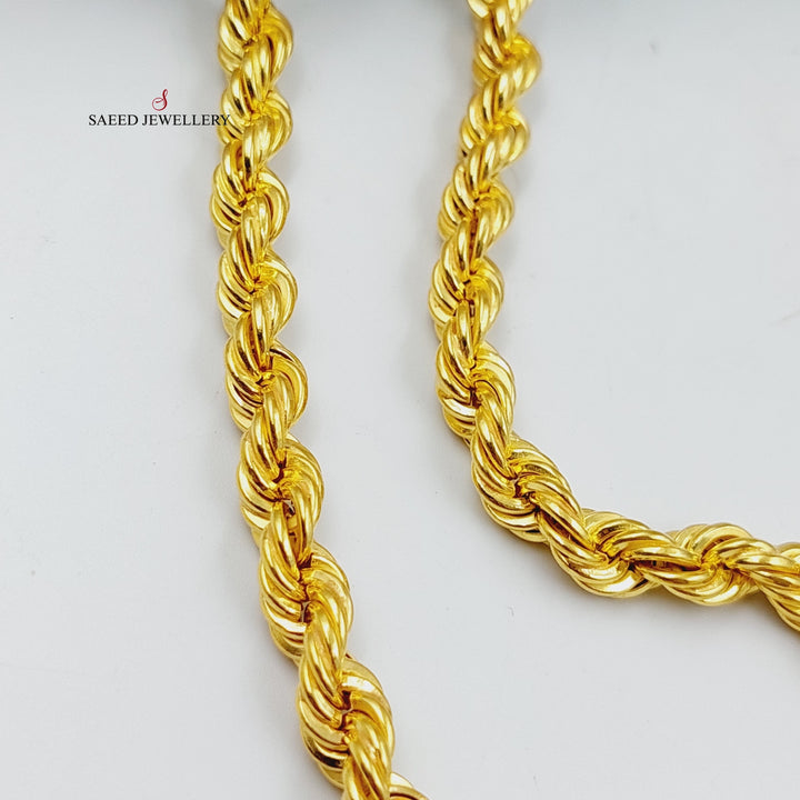 (8mm) Rope Necklace  Made Of 21K Yellow Gold by Saeed Jewelry-29313