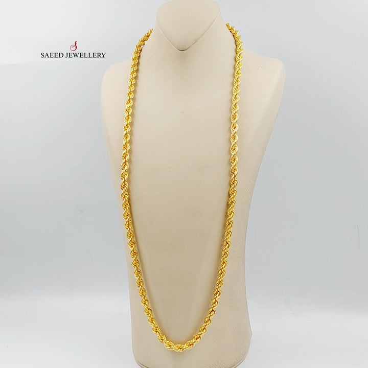 (8mm) Rope Necklace  Made Of 21K Yellow Gold by Saeed Jewelry-29313