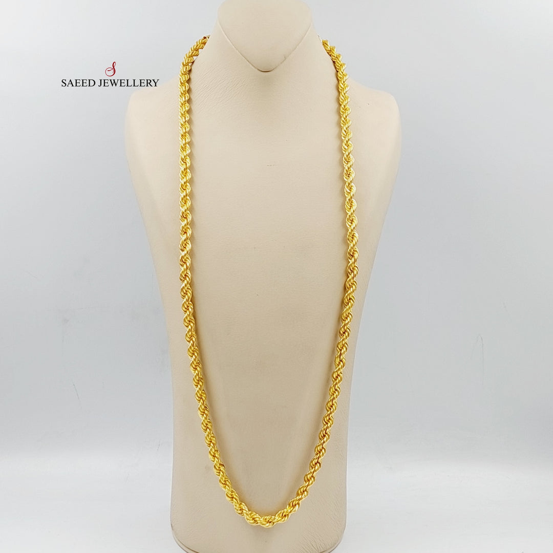 (8mm) Rope Necklace  Made Of 21K Yellow Gold by Saeed Jewelry-29313