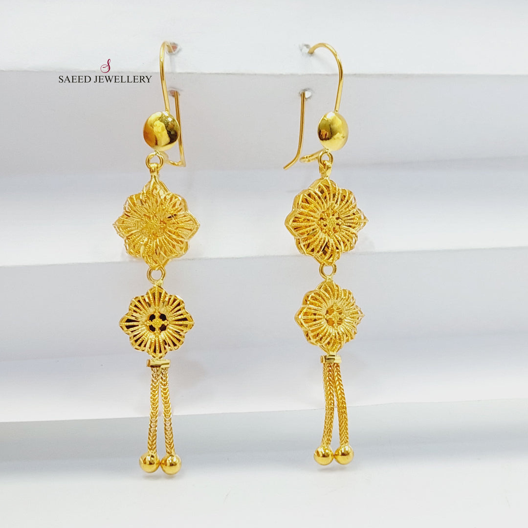 21K حلق بحريني-مجوهرات الشيخ سعيد-Saeed Jewelry 