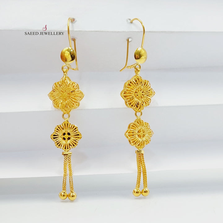 21K حلق بحريني-مجوهرات الشيخ سعيد-Saeed Jewelry 