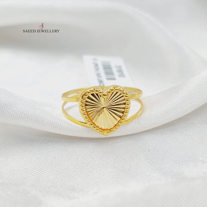 18K خاتم قلب-مجوهرات الشيخ سعيد-Saeed Jewelry 