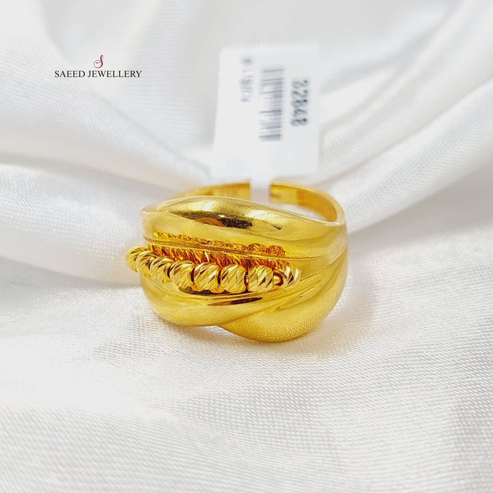 21K خاتم طابات اكسترا-مجوهرات الشيخ سعيد-Saeed Jewelry 