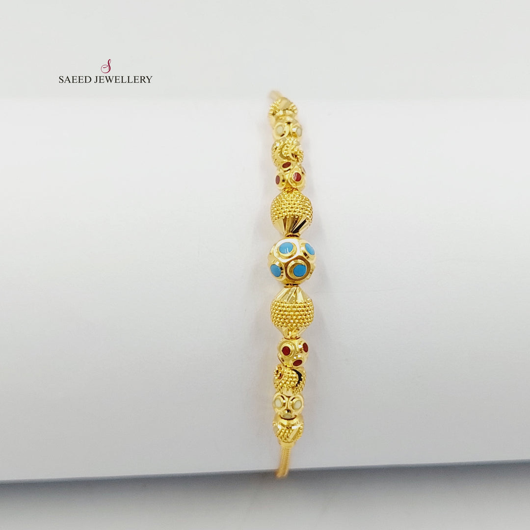 21K اسوارة طابات اكسترا-مجوهرات الشيخ سعيد-Saeed Jewelry 