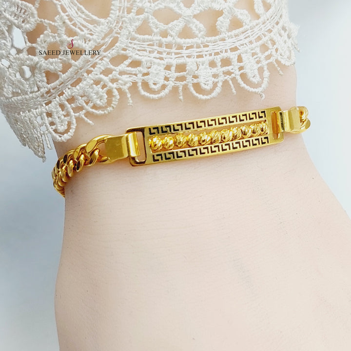 21K اسوارة بلاك مينا-مجوهرات الشيخ سعيد-Saeed Jewelry 