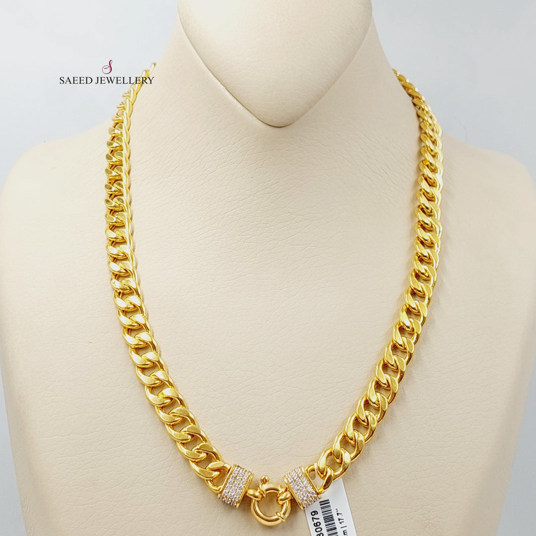 (9mm) Cuban Links Necklace  Made Of 21K Yellow Gold by Saeed Jewelry-30679