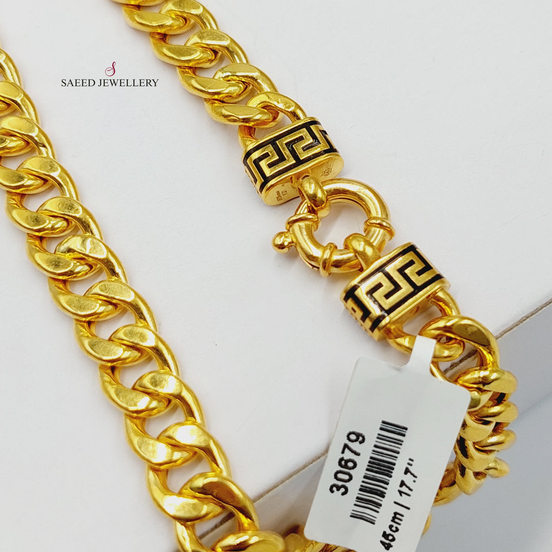 (9mm) Cuban Links Necklace  Made Of 21K Yellow Gold by Saeed Jewelry-30679