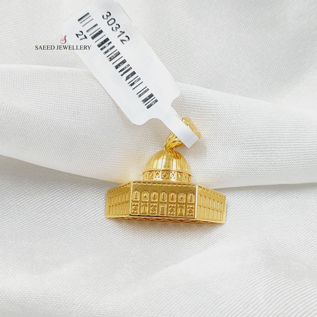 Al-Aqsa Pendant  Made Of 21K Yellow Gold by Saeed Jewelry-30312