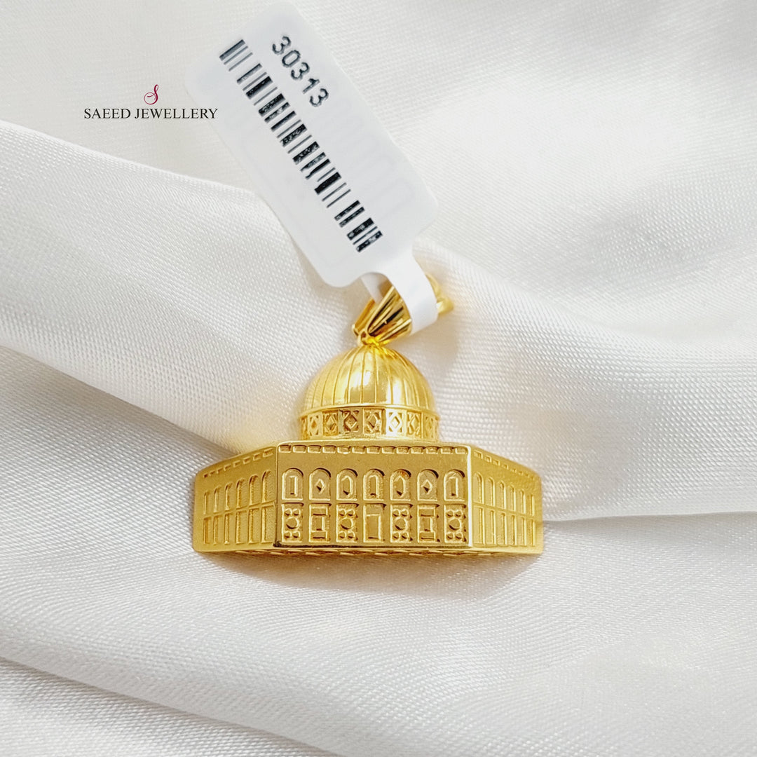 Al-Aqsa Pendant  Made Of 21K Yellow Gold by Saeed Jewelry-30313