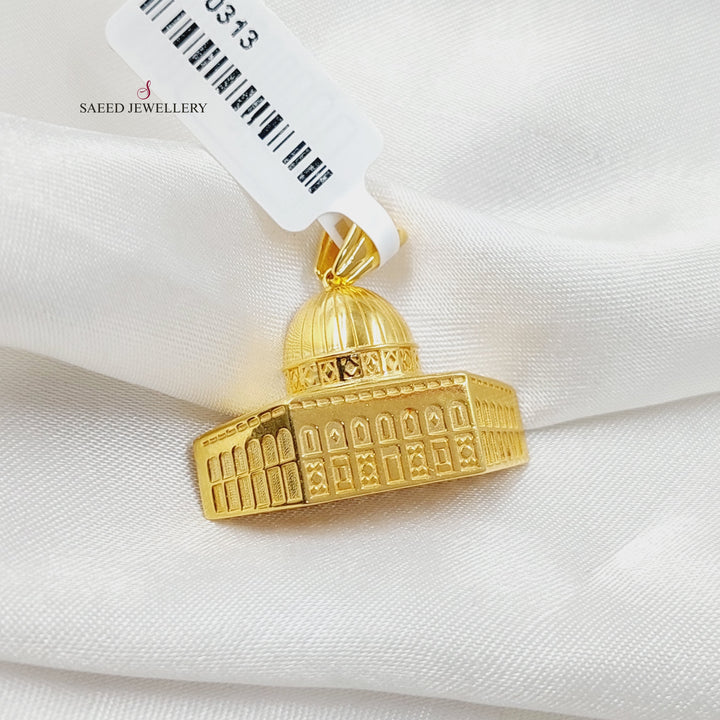 Al-Aqsa Pendant  Made Of 21K Yellow Gold by Saeed Jewelry-30313