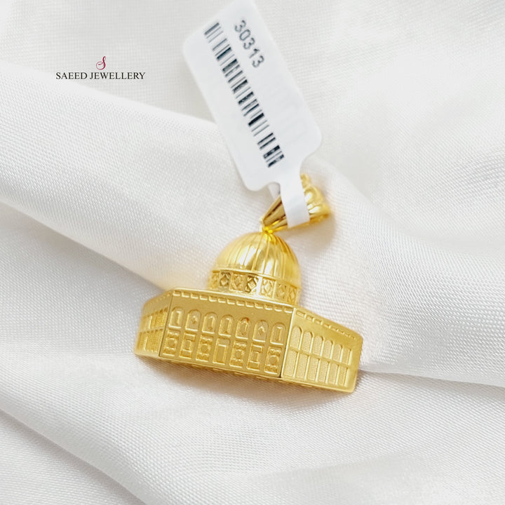 Al-Aqsa Pendant  Made Of 21K Yellow Gold by Saeed Jewelry-30313