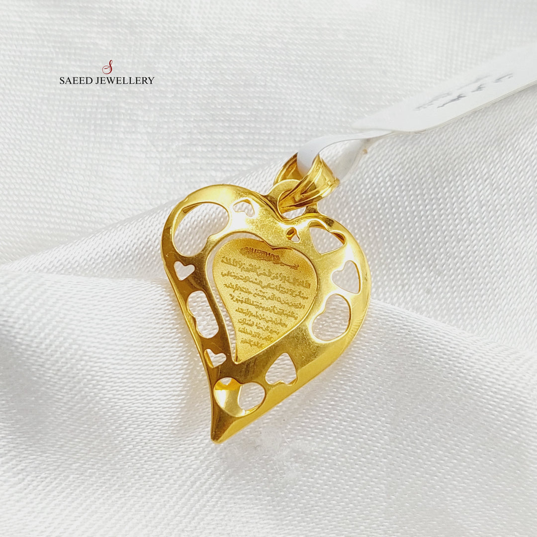 Al-Kursi Vrse Pendant Made Of 21K Yellow Gold by Saeed Jewelry-27794