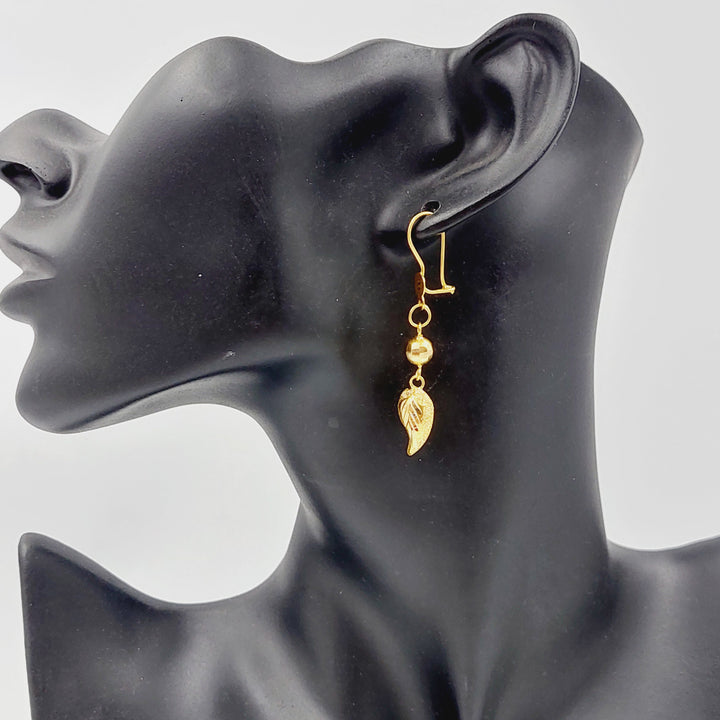 Almond Earrings  Made Of 21K Yellow Gold by Saeed Jewelry-28735