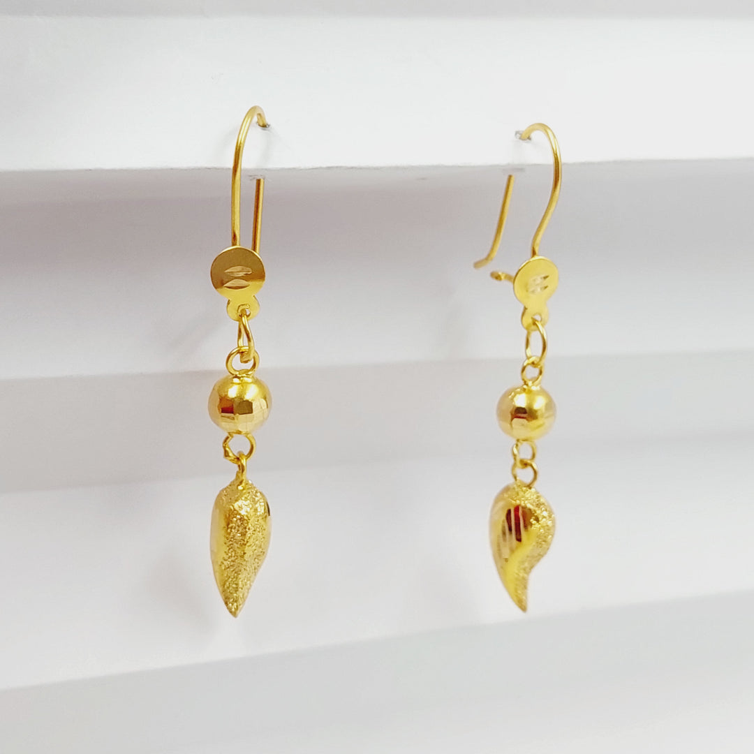 Almond Earrings  Made Of 21K Yellow Gold by Saeed Jewelry-28735