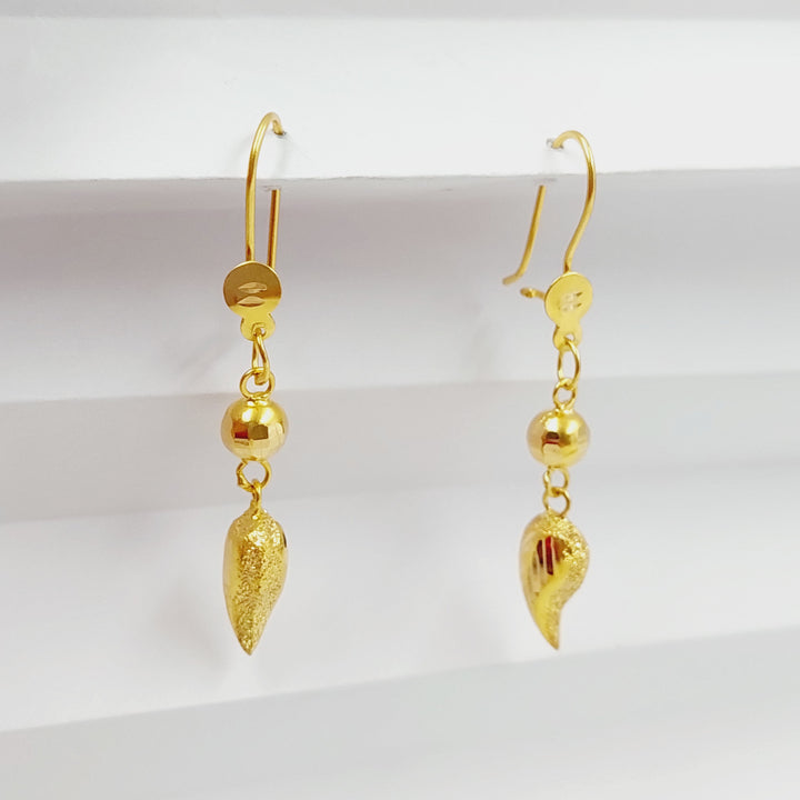 Almond Earrings  Made Of 21K Yellow Gold by Saeed Jewelry-28735
