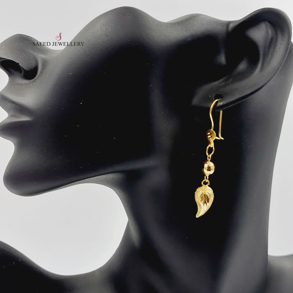 Almond Earrings  Made Of 21K Yellow Gold by Saeed Jewelry-29925