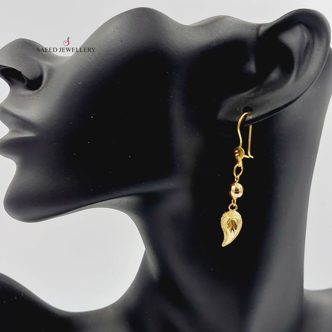 Almond Earrings  Made Of 21K Yellow Gold by Saeed Jewelry-29925