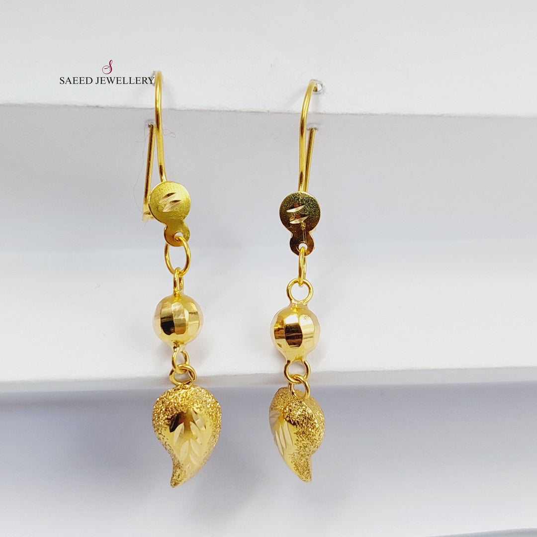 Almond Earrings  Made Of 21K Yellow Gold by Saeed Jewelry-29925