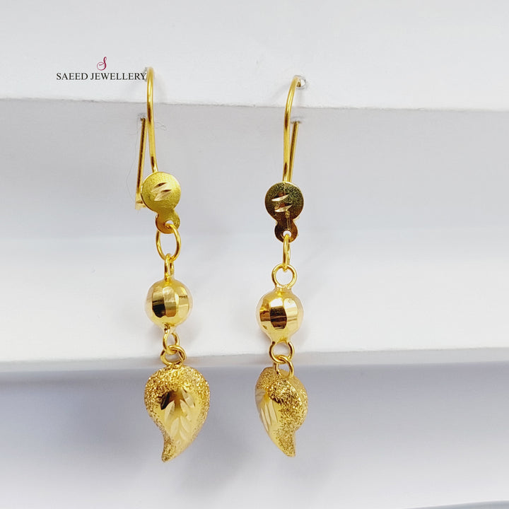 Almond Earrings  Made Of 21K Yellow Gold by Saeed Jewelry-29925