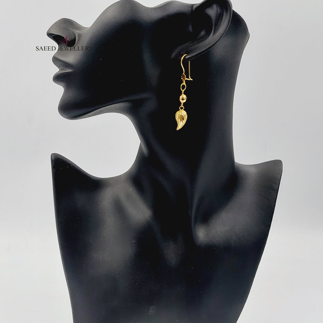 Almond Earrings  Made Of 21K Yellow Gold by Saeed Jewelry-29925