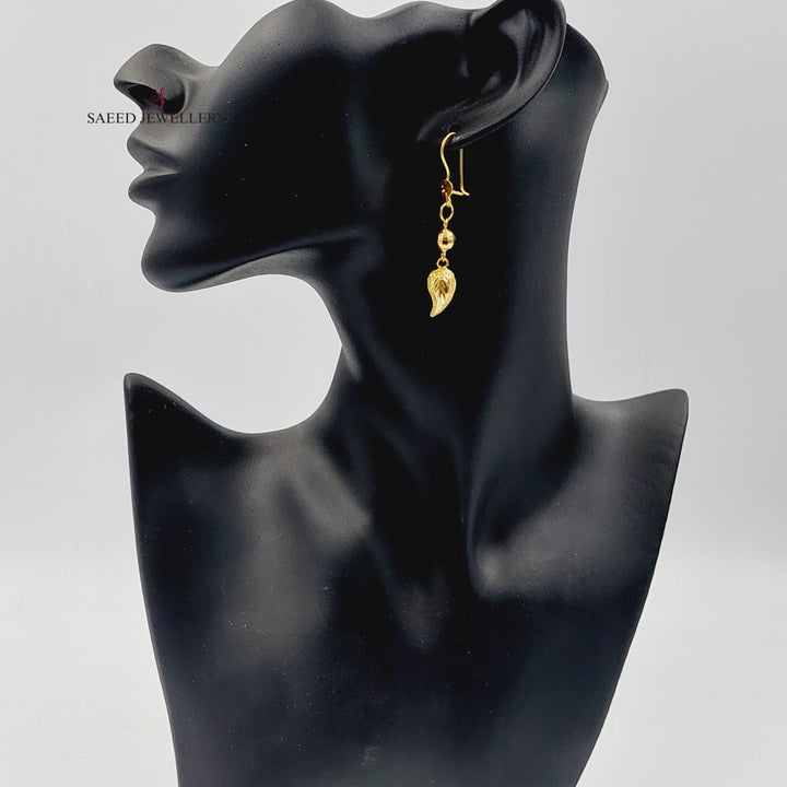 Almond Earrings  Made Of 21K Yellow Gold by Saeed Jewelry-29925