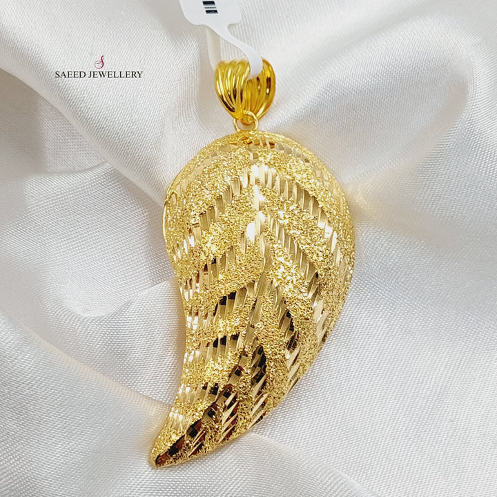 Almond Pendant  Made Of 21K Yellow Gold by Saeed Jewelry-29918