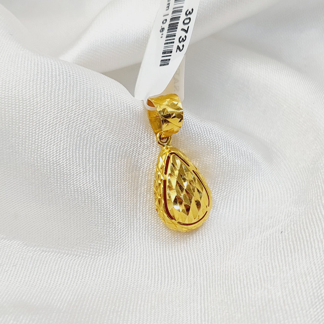 Almond Pendant  Made Of 21K Yellow Gold by Saeed Jewelry-30732