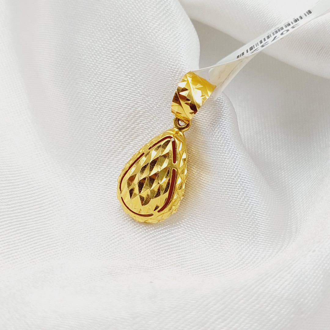 Almond Pendant  Made Of 21K Yellow Gold by Saeed Jewelry-30732