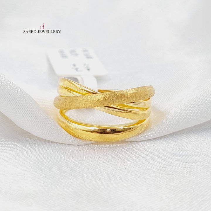 Antiqued Deluxe Ring  Made Of 21K Yellow Gold by Saeed Jewelry-30087