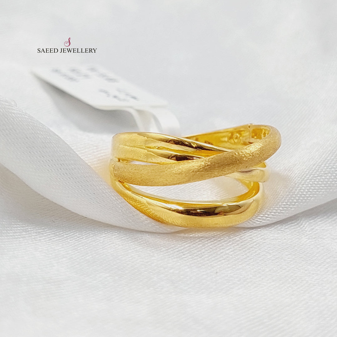 Antiqued Deluxe Ring  Made Of 21K Yellow Gold by Saeed Jewelry-30087