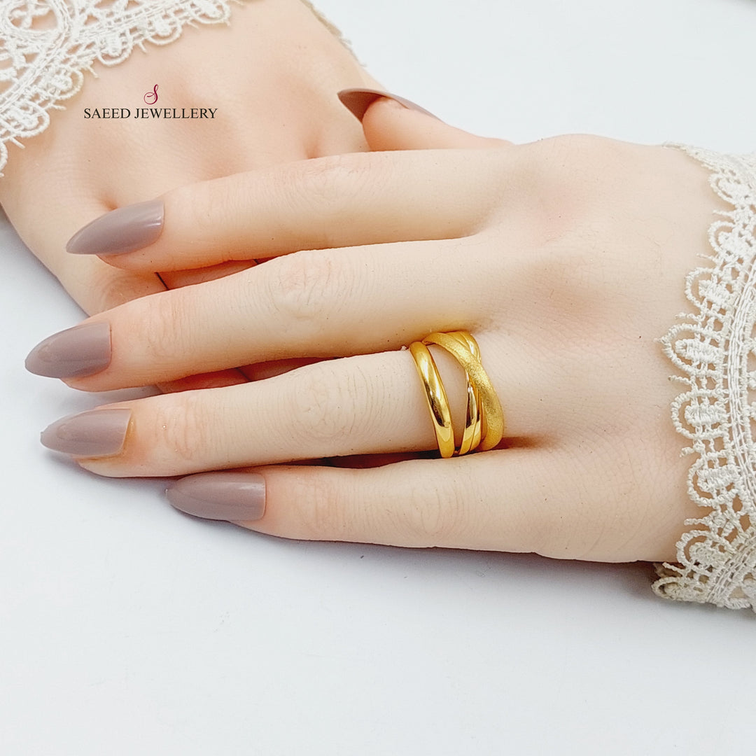 Antiqued Deluxe Ring  Made Of 21K Yellow Gold by Saeed Jewelry-30087